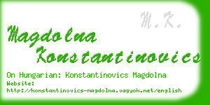 magdolna konstantinovics business card
